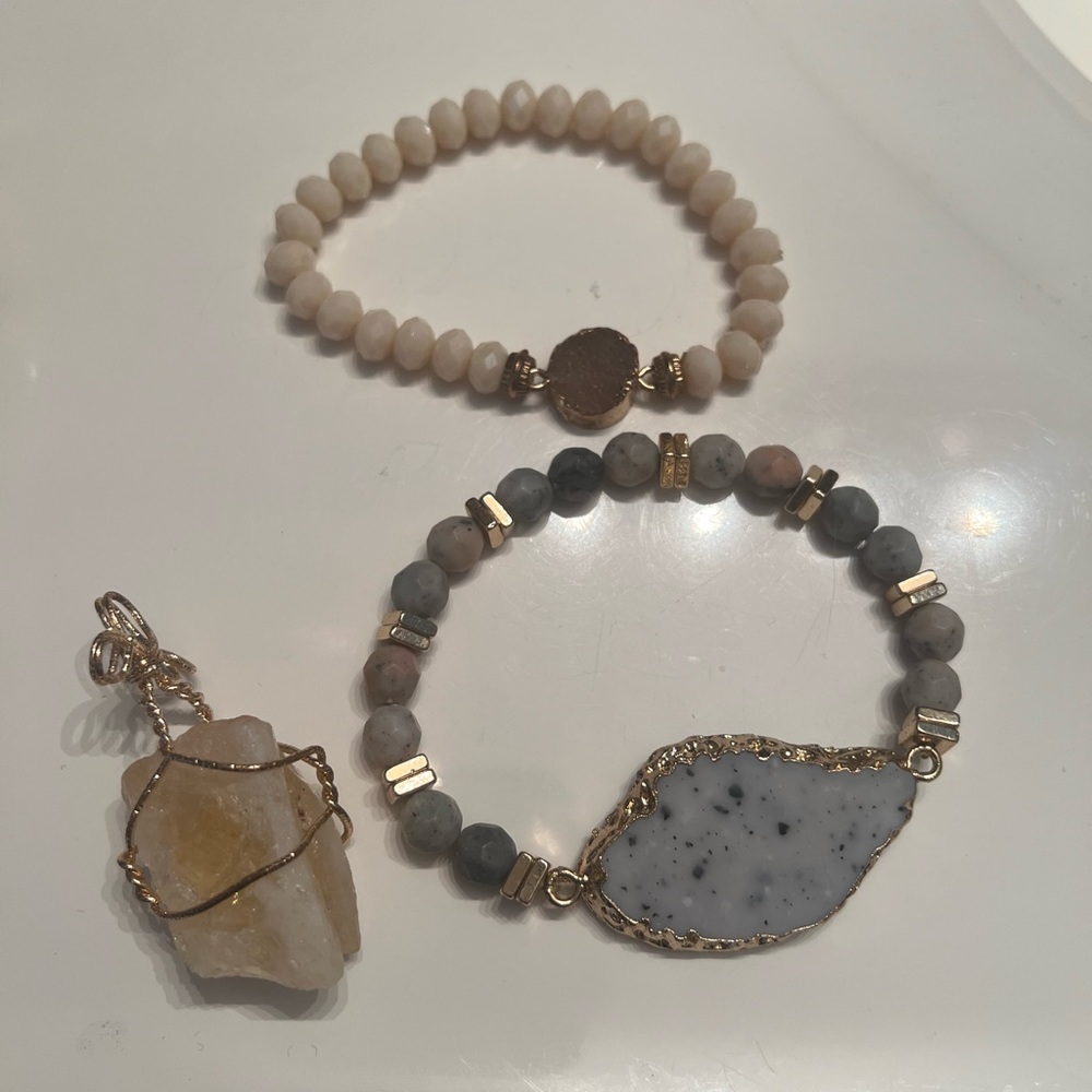 Natural Stone Jewelry Lot